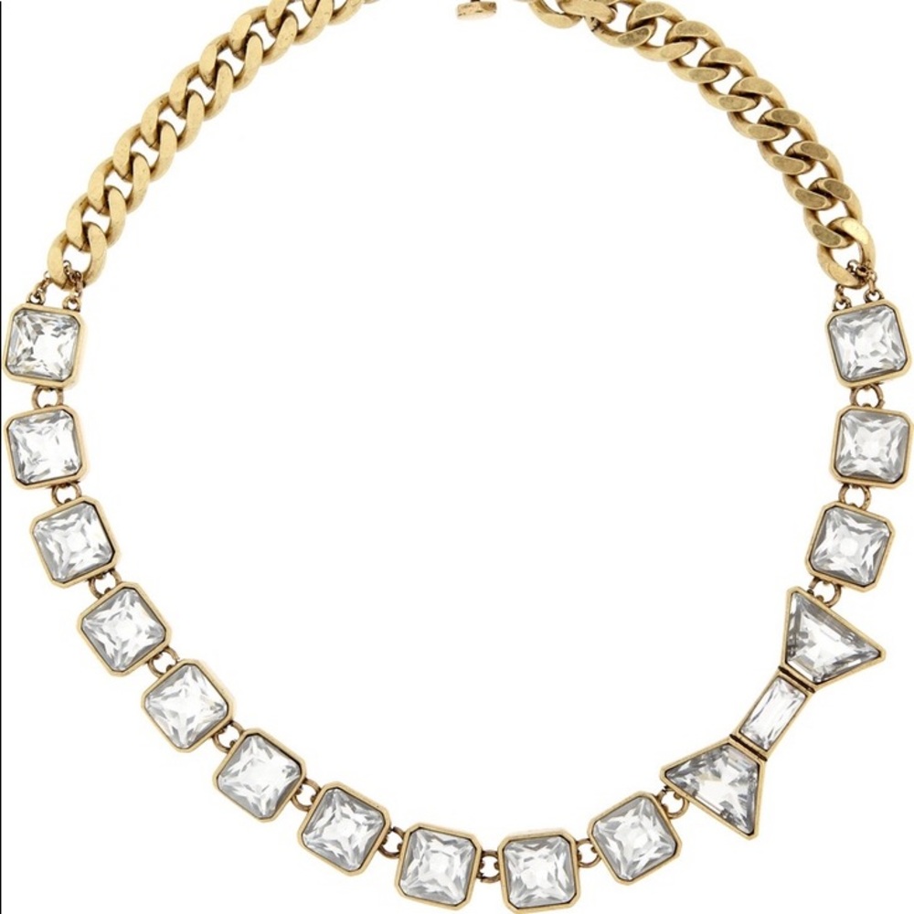 Marc by Marc Jacobs Crystal and Brass Bow Necklace